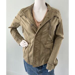Anthropologie Marrakech Olive Green Military Jacket Women's Small Utility Army